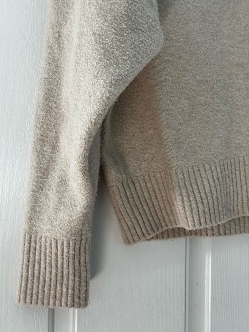 Zara Neutral Beige Crewneck Sweater - Picture 2 of 7